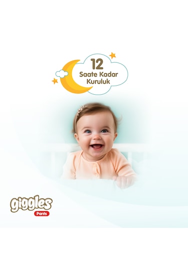 Giggles Pants Külotlu Bebek Bezi 4 Numara Maxi 150 Adet