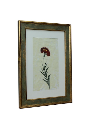 E38 El İşçiliği Kırmızı Karanfil Ebru Tablo 47 35 Cm-6467