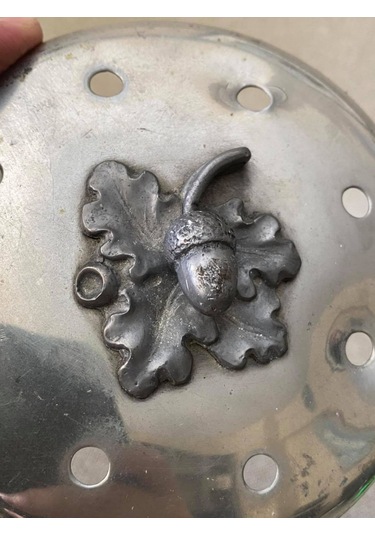 Fındık Motıflı Gümüş Kaplama Delıklı Kapak 12Cm