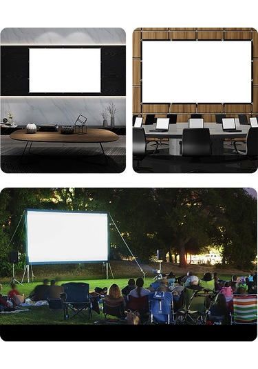 Suofeng 60 İnç 16:9 Polyester Yumuşak Projektör Perdesi - Çekirdekli, Kırılmaz, Taşınabilir, Ev/outdoor Sinema İçin