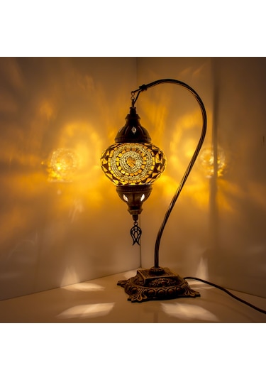 Dekoratif MOZAİK LAMBA AKSESUAR EL YAPIMI KİTAP OKUMA LAMBASI