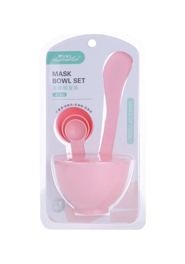 Yüz Maskesi Kendin Yap Karıştırma Aleti Seti Pembe Renk