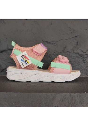 Kids 0102 Işıklı Kız Çocuk Spor Sandalet Pembe