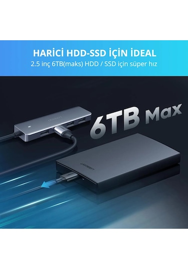 Ugreen 70336 4xusb-a+usb-c 12w Çoklayıcı Adaptör