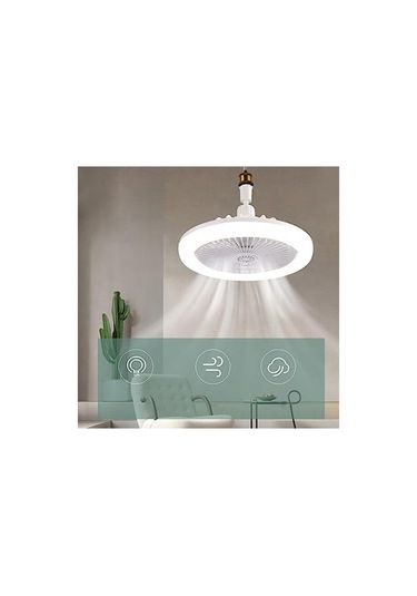 Helios Hs-8005 40 W 3 Renk Ayarlı Led Avize Fan, Sessiz Motorlu Tavan Vantilatörü 1 Adet