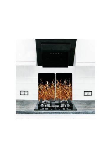 2' Li 40X52 CM Taneler Desenli Cam Kesim Tablası ve Ocak Koruma