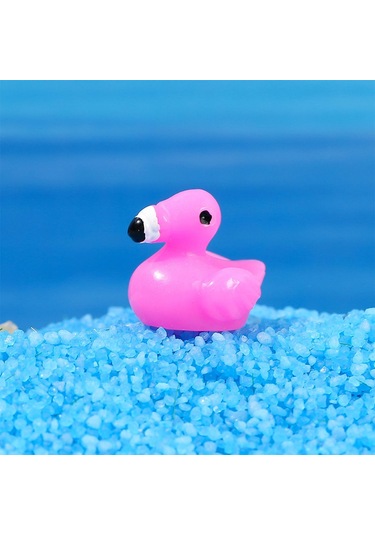 Suntek Mini Flamingo Heykelcik Peri Bahçe Dekorasyon Minik