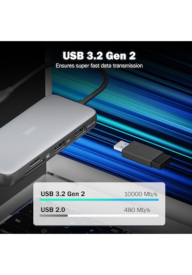 Dıgıtus Usb-c Docking Statio 3.2 Gen 2 7 Port