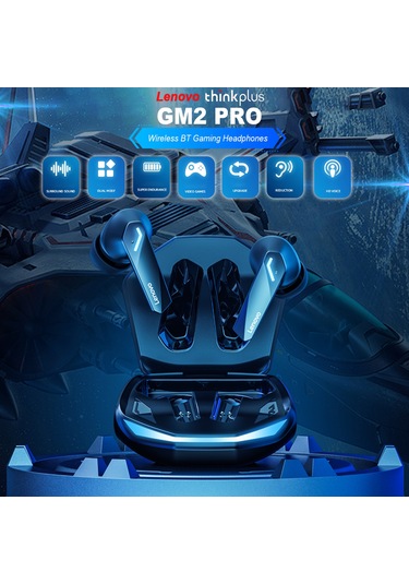 Singree Lenovo Thinkplus Gm2 Pro Kablosuz Kulaklık - Bt 5.3, 360 Ses, Gürültü Önleme, Çift Modlu Oyun Deneyimi