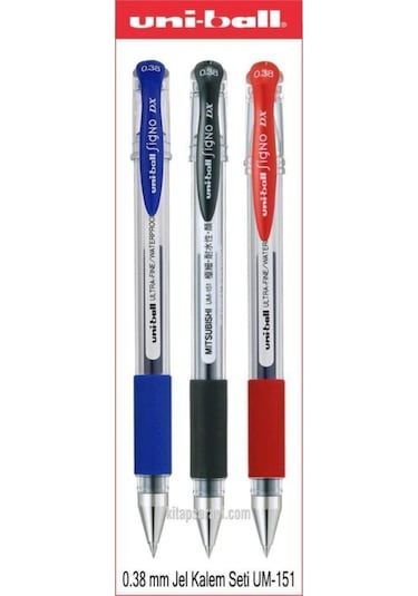 Uniball Signo Dx 0.38 Mm Jel Kalem Seti 3 Adet Um-151