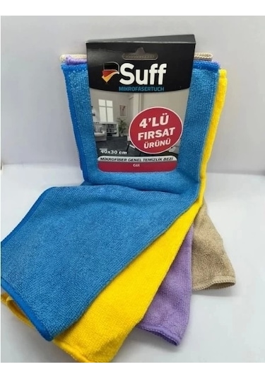 Suff Genel Temizlik Bezi 4'lü 40 x 30 CM