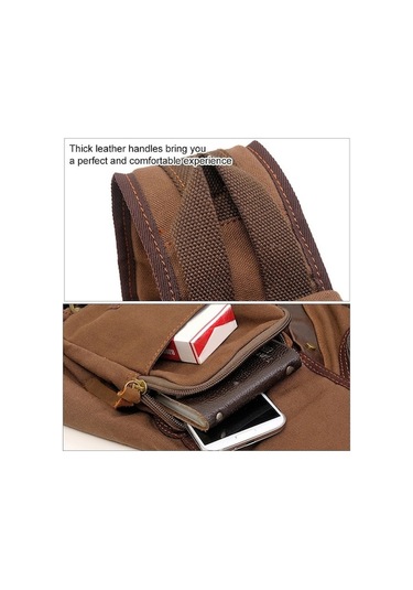 Wondernest Augur 8171 Multifunctional Canvas Chest Bag, Omuz Messenger Crossbody Bag, Ergonomic Design Altın