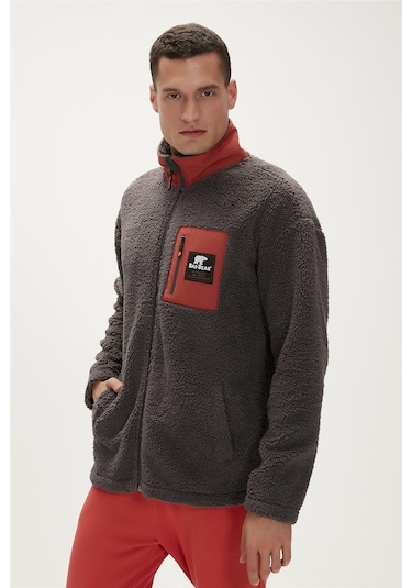Bad Bear Ryan Plush Full-zip Antrasit Erkek Sweatshirt-antrasit Antrasit