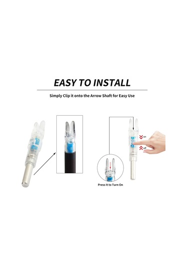 Dianziye 6.2mm İç Çaplı Ok Sapları İçin Led Aydınlatmalı Otomatik Açılışlı Ok Ucu - Gece Atışları İçin Dayanıklı Pe Malzeme, Mavi 3 Adet/kutu