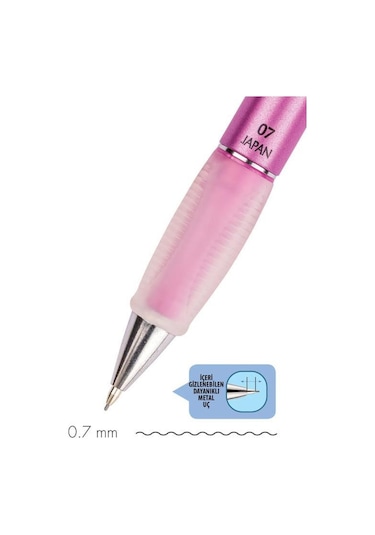 Serve Deep Mekanik Uçlu Kalem 0.7 Mm Metalik Prenses Pembe