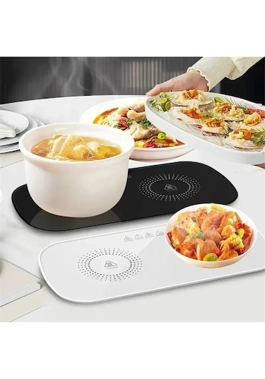 Yemek Elektrikli Isıtma Plaka Isıtıcı Sıcak Tabak Altlığı Tabak Altlığı Beyaz Beyaz