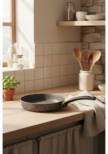 Bernardo Vormi 7 Parça Granit Tencere Seti Gri Gri