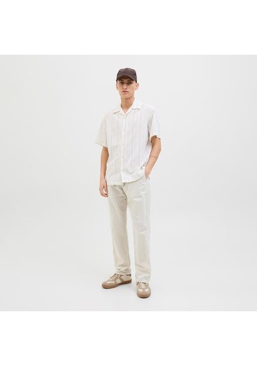 Jack&jones Jack Jones Pantolon Kane Summer Linen Blend Jogger Bej