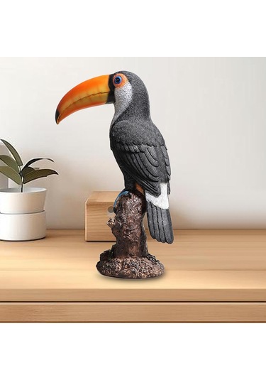 Suntek Magideal Toucan Güdük Heykeli Reçine Süs El Yapımı 12"