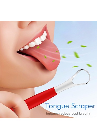 Mufunye Paslanmaz Çelik Dil Kazıyıcı - Yeniden Kullanılabilir, Ergonomik, Ağız Kokusunu Önler, Kolay Temizlenir