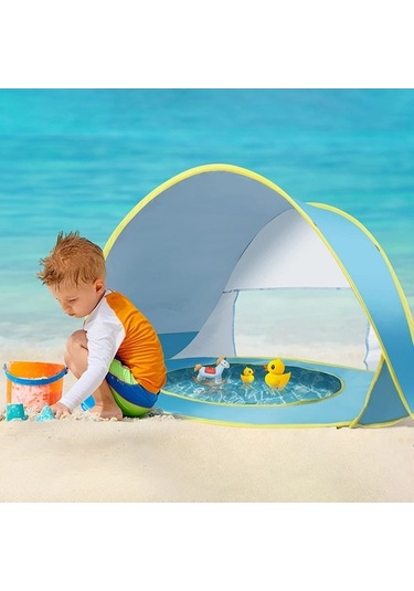 Tongxida Havuz Uv Koruma Suntent Pop Up Gölge Havuzu Bebek Plaj Çadırı A Pink Pembe/ Pembe