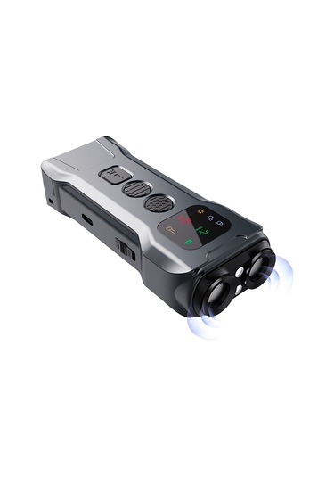 Folinda Siyah P9 Ultrasonik Köpek Antrenörü - 15-30khz Çift Frekanslı, El Fenerli, İç Bataryalı, Köpek Havlamasını Durdurma Ve Kötü Davranışları Engelleme Aleti