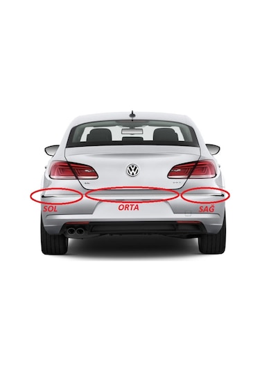 3C8807443 Passat Cc 13-17 Arka Tampon Nikelaji Orta 509225539