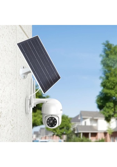 Xuweiwei Beyaz 8w 360 Derece Dönebilen Güneş Paneli Şarj Cihazı Dış Mekan Kameraları İçin Type C Micro Bağlantı Kesintisiz Güç Kaynağı