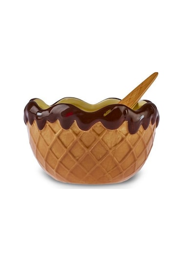 Karaca  Chocolate Chip 3'lü Kaşıklı Dondurma Kasesi