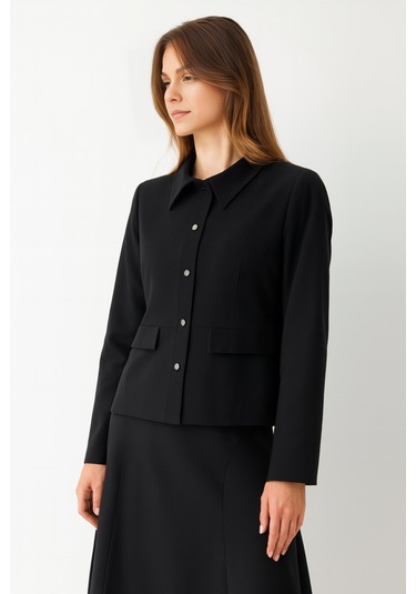 Ceket Etek Takım Siyah Siyah