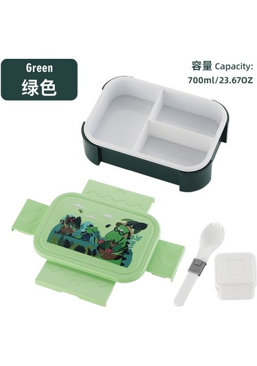Çocuklar İçin Sevimli Öğle Yemeği Kutusu B-3 Yeşil
