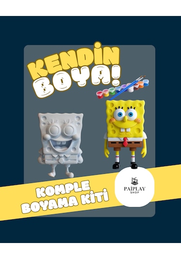 Spongebob Sünger Bob - Boyama Seti Ve Spongebob Figürü