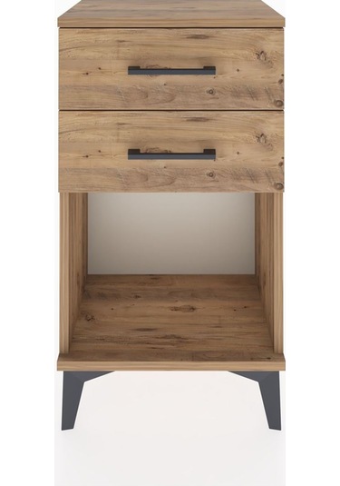 Arges Komodin 2 Çekmeceli 44x30x80 Çam-çam Çam