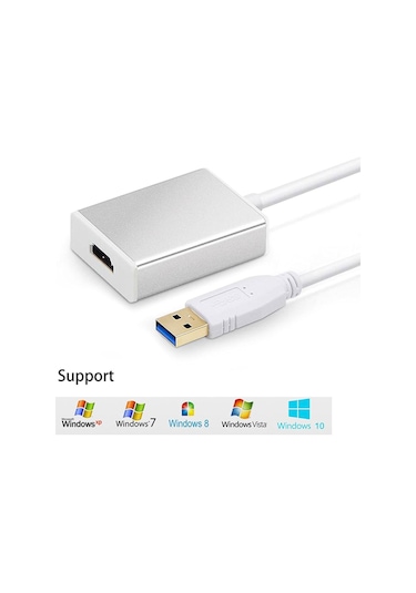 Usb 3.0 To Hdmi Çevirici Usb 3.0 Hdmı Kablo Görüntü - Ses (533632686)