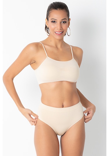 Doremi İnce Askılı Toparlayıcı Kaplı Sütyen Ten-l-xl Ten