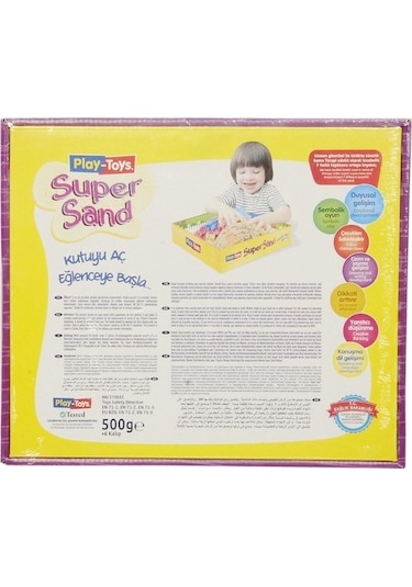 Play-toys 500 Gr. Kinetik Kum Eğlence Seti Ve 6 Kalıp