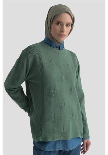 Armine Desenli Kazak 25kd7010 Yeşil Yeşil