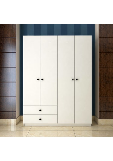 toccomobilya Tocco 1005 Nova 4 Kapaklı 2 Çekmeceli Askılıklı Gardırop