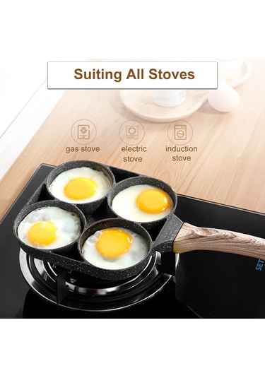 Dört Bölmeli Yumurta Kızartma Tavası Koyu Gri Diğer