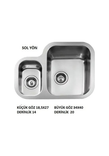 Teka Stage Be 625 Paslanmaz Çelik Tezgah Altı Eviye Sol