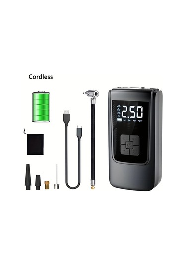 Xuweiwei Kablosuz Taşınabilir Hava Kompresörü Araba Lastik İnflatör 150 Psı Dijital Ekran Usb Şarj