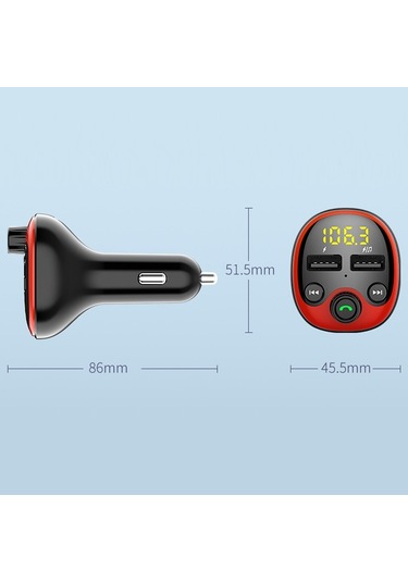 Araba Mp3 Çalar Bluetooth Eller Serbest Çağrı Araba Şarjı, Stil: Hızlı Şarj