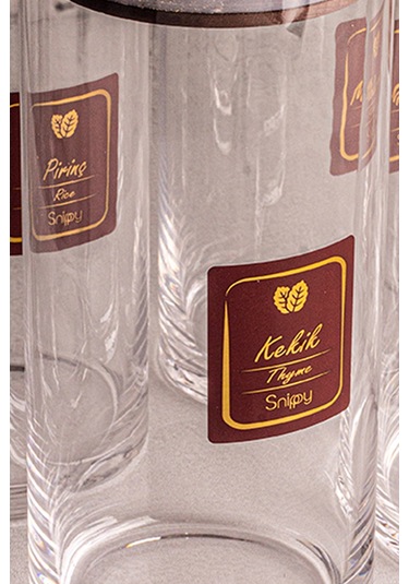 Snippy Baharat Ve Saklama Kabı Bakliyat Etiketi 24 Adet Etiket Suya Yıkamaya Dayanıklı Kendinden Yapışkanlı Bordo