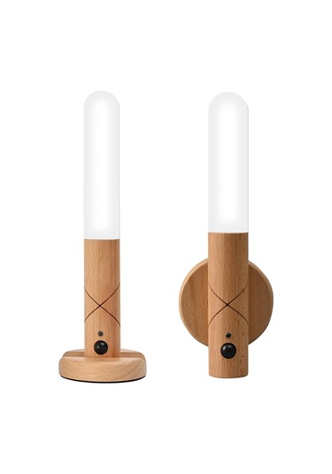 Padalink Ahşap Usb Şarjlı Hareket Sensörlü Led Duvar Lambası - 3 Renk Ayarı 3000-6000k - Otomatik/açık/kapalı Mod - Zımba İle Kolay Kurulum - 2 Adet Set Açık Kahve, Mat Kahverengi