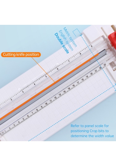 Lemestar 13045 Modeli 4'lü Kâğıt Kesici - Düz/dalgalı/noktalı Çizgi Ve Katlama Özelliği, 23cm Kesim Genişliği, 6 Kat Kâğıt Kesebilme, Beyaz