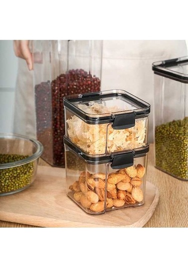 Pazly 1300 Ml Neme Dayanıklı Şeffaf Kavanoz Kapağı - Gıda Depolama Kavanozu Diğer