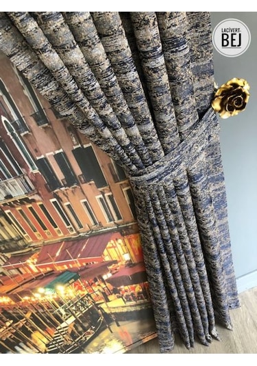 Fon Perde Taç Marka Dipro Desen Jakarlı Ultra Gramajlı