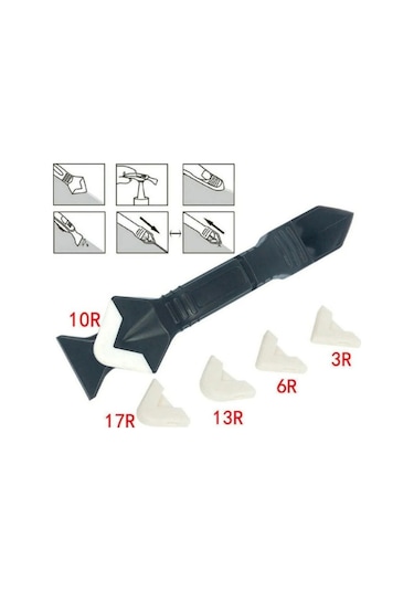 Derz Kazıyıcı Ve Silikon Çekme Aparatı 5 Başlıklı Siyah Tr