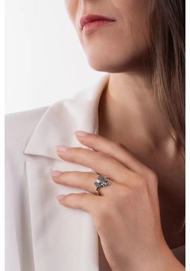 Lucente Fil Yüzük 925 Ayar Gümüş 226326423 Gri