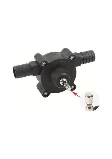 Boatshop1 Siyah Taşınabilir El Tipi Su Pompası Kiti Dc Kendinden Tahrikli Pilsiz Elektrikli Matkap Uyumlu Kolay Sıvı Transferi